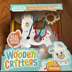 Wooden Critters Llama-Corn Busy Beads Toy